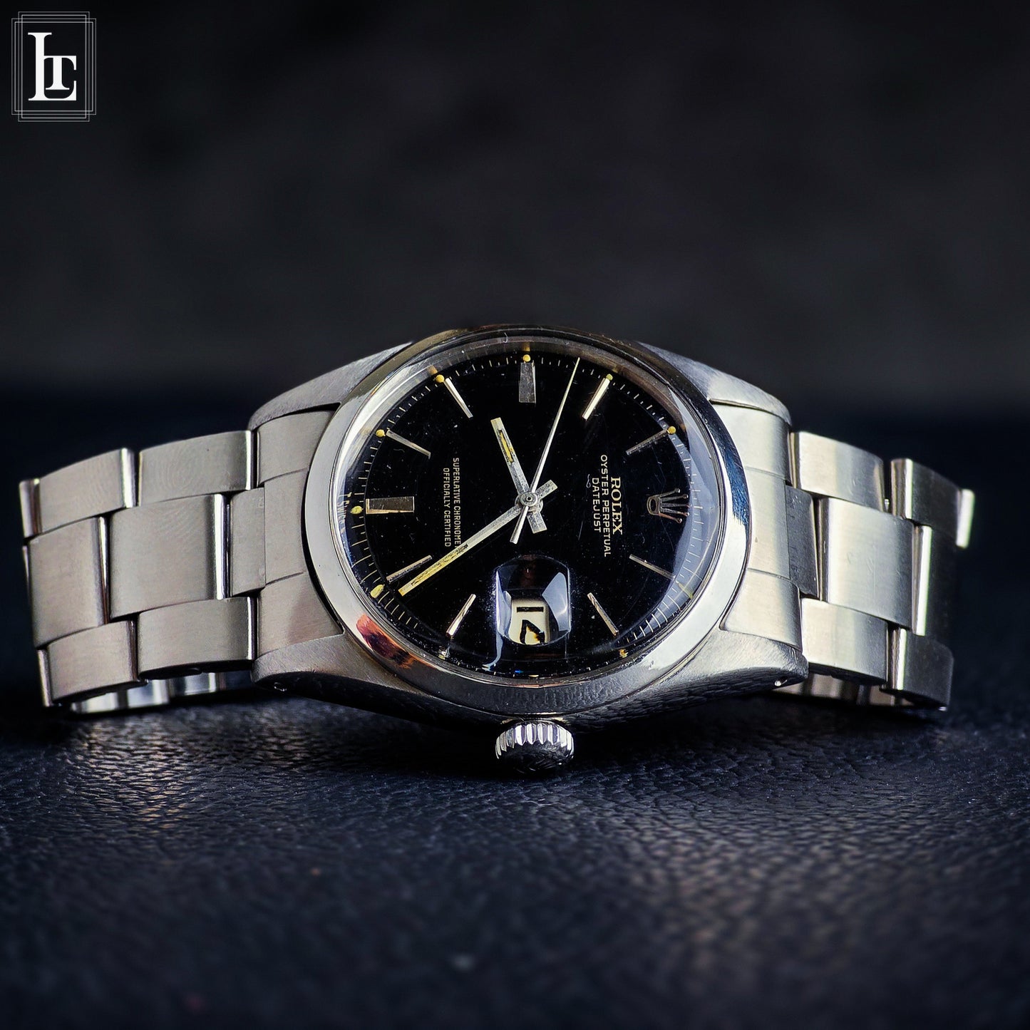 Rolex Datejust ref.1600 black gilt