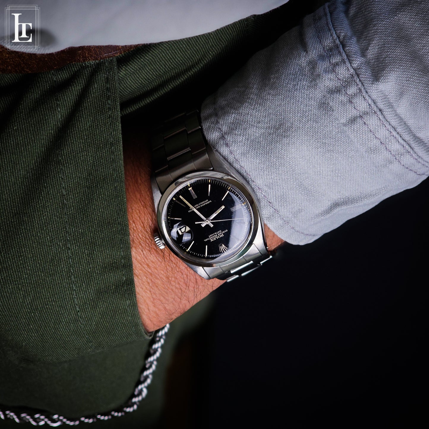 Rolex Datejust ref.1600 black gilt