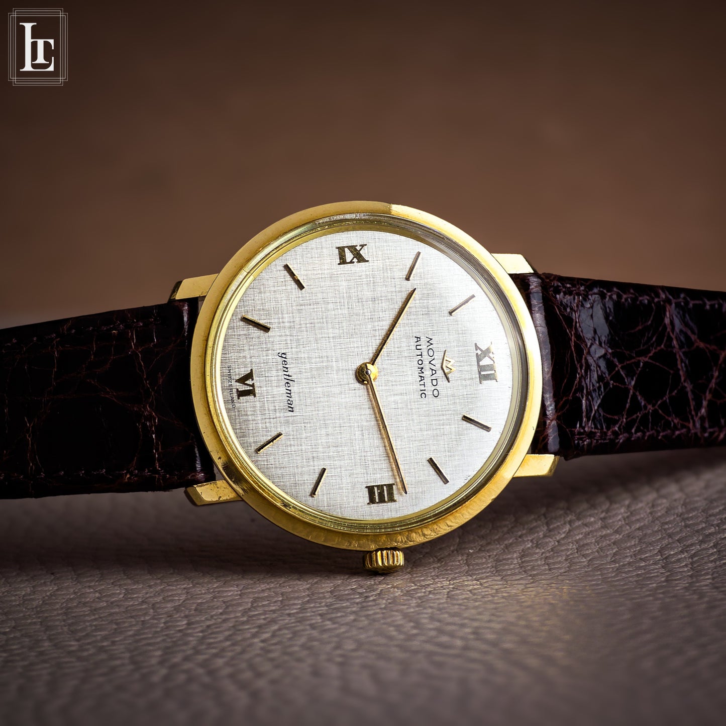 Movado Gentleman Automatic 18k linen