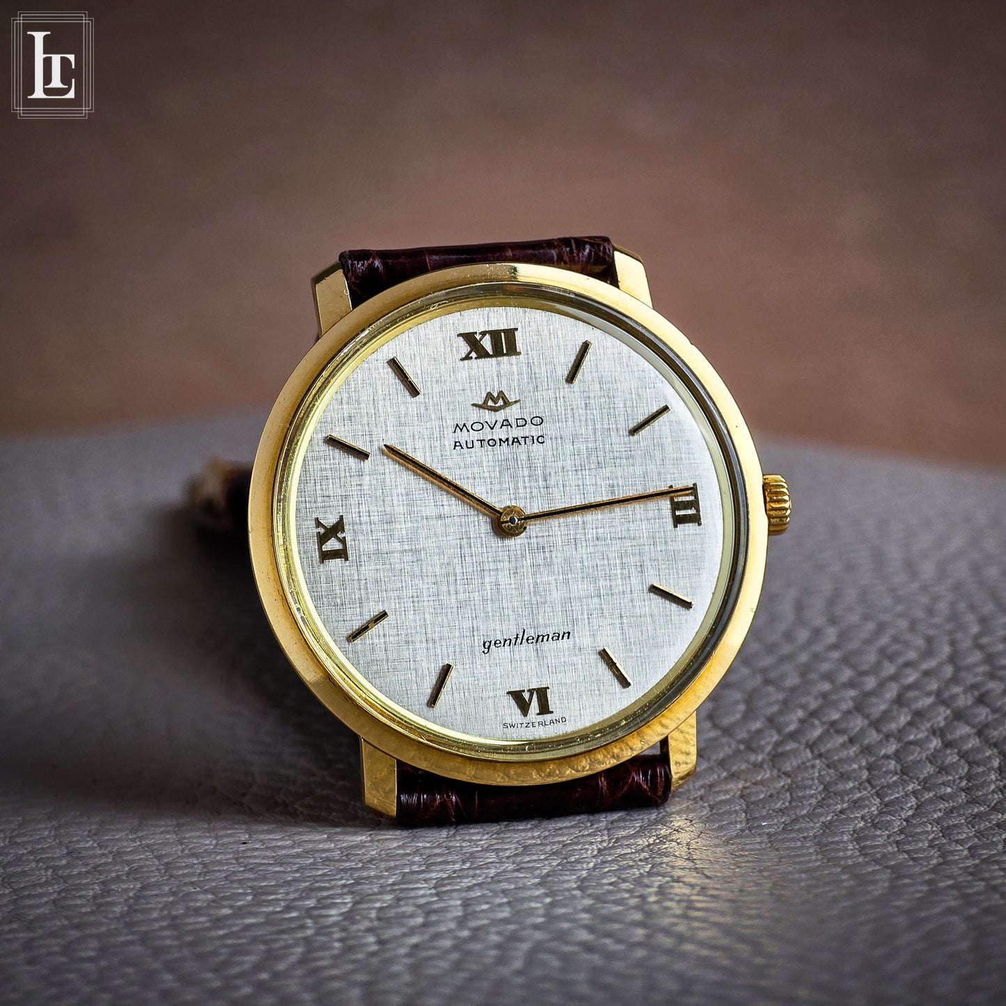 Movado Gentleman Automatic 18k linen