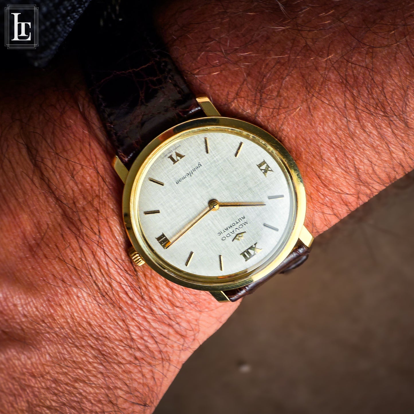 Movado Gentleman Automatic 18k linen