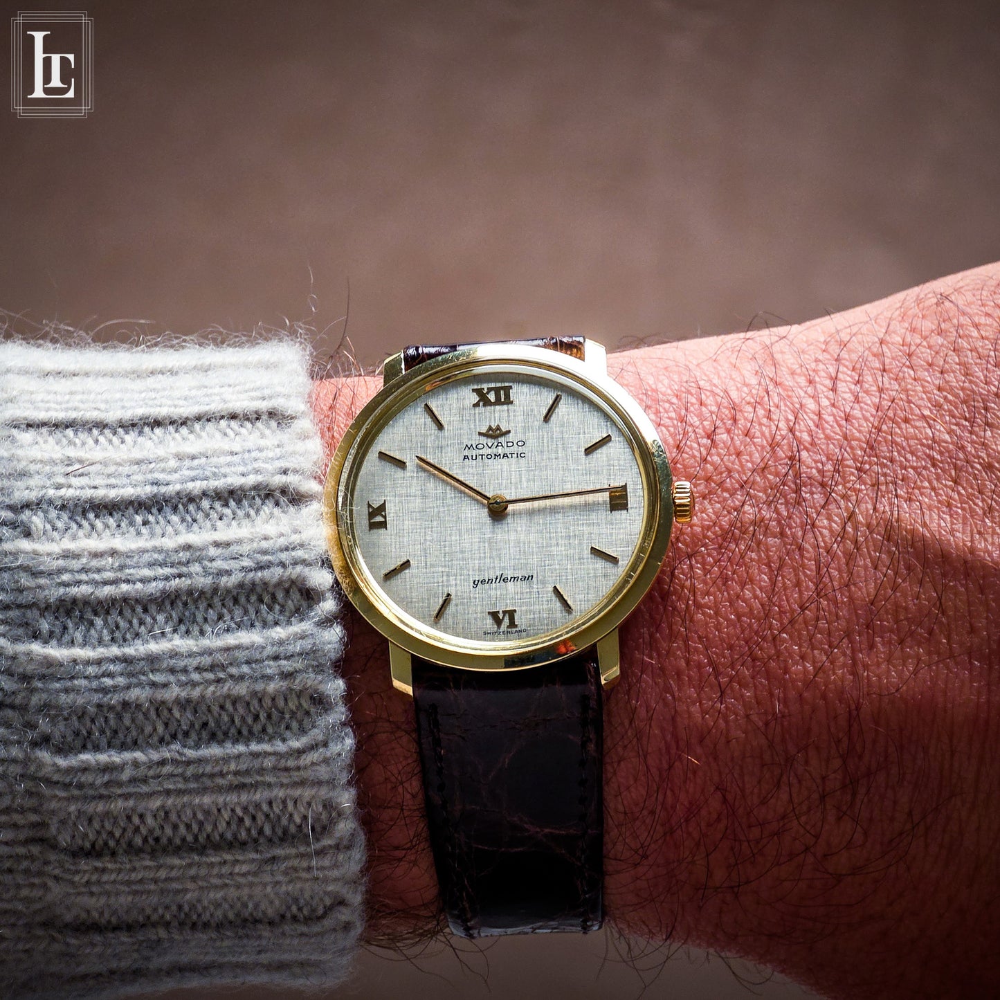 Movado Gentleman Automatic 18k linen