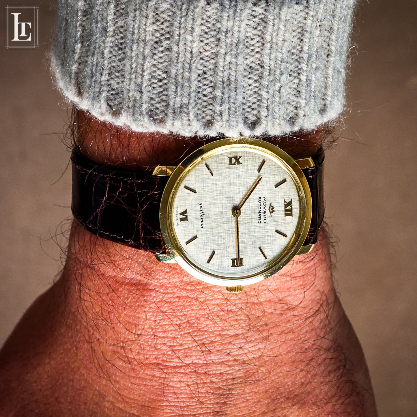 Movado Gentleman Automatic 18k linen