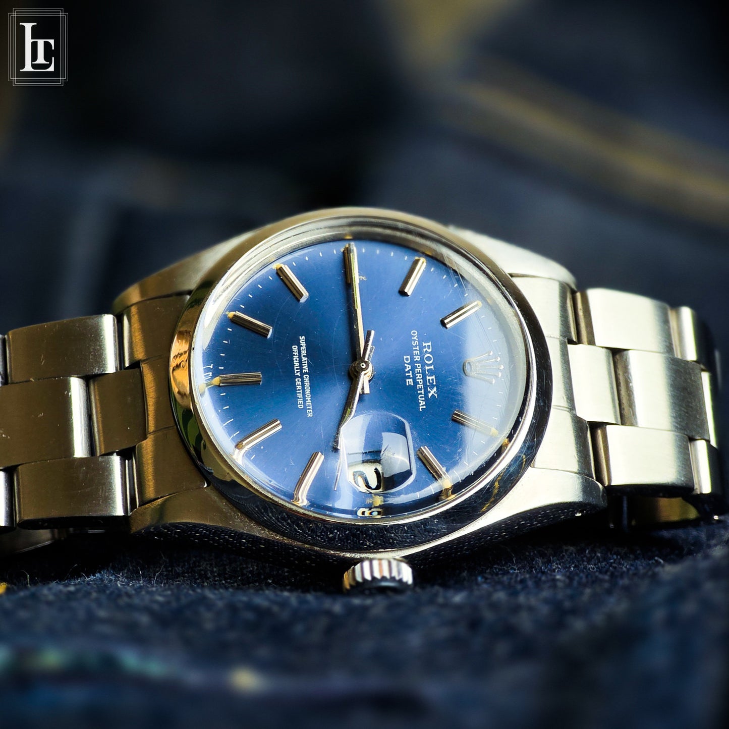 Rolex Date ref.1500 quadrante blue