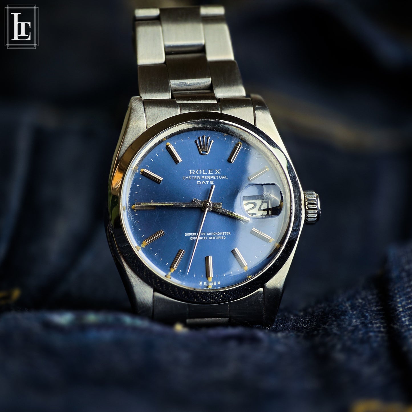 Rolex Date ref.1500 quadrante blue
