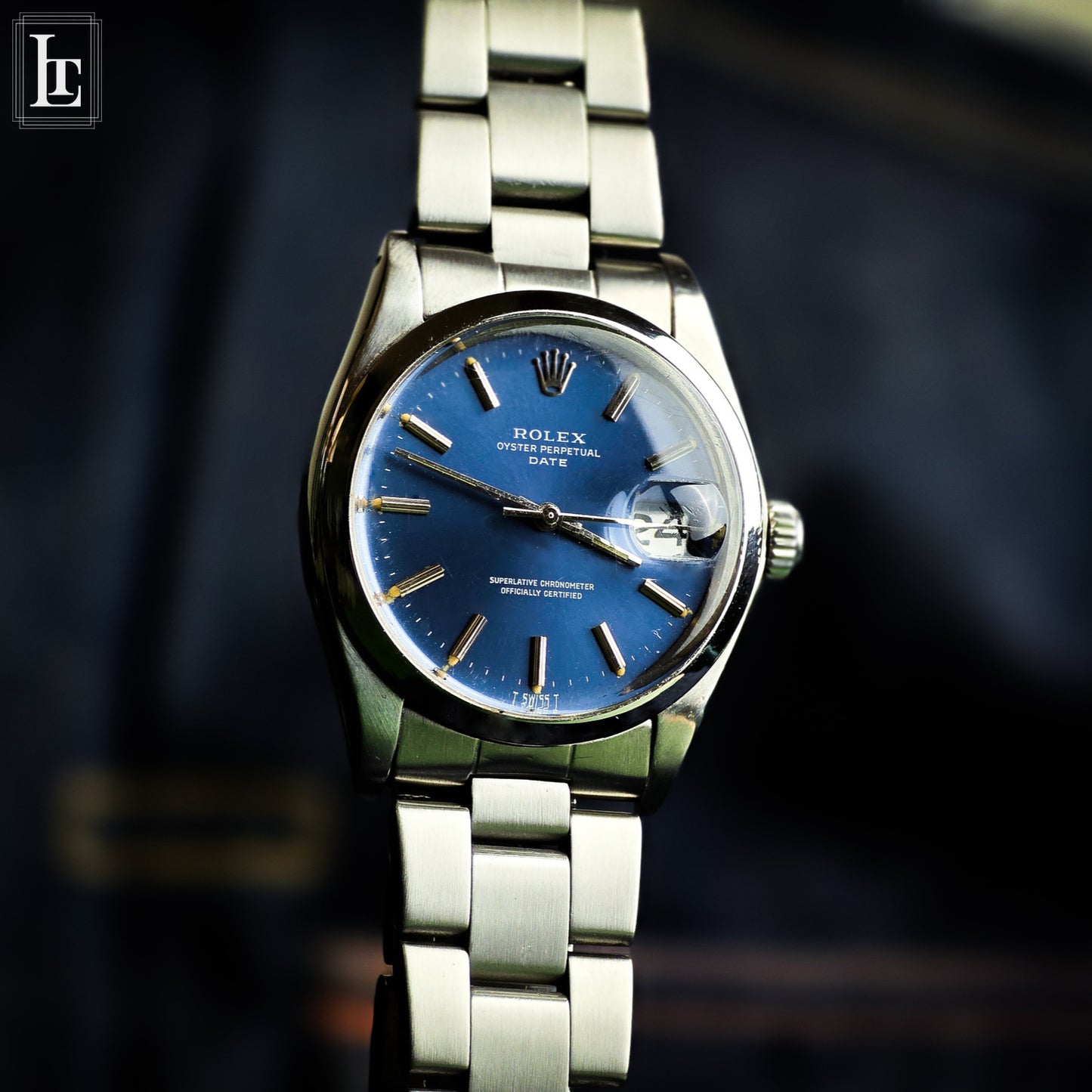 Rolex Date ref.1500 quadrante blue