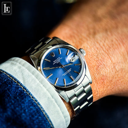 Rolex Date ref.1500 quadrante blue