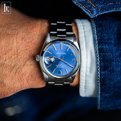 Rolex Date ref.1500 quadrante blue