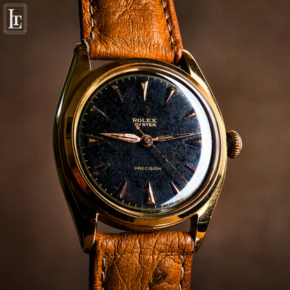 Rolex Precision Ref. 4365 nero oro rosa 18k
