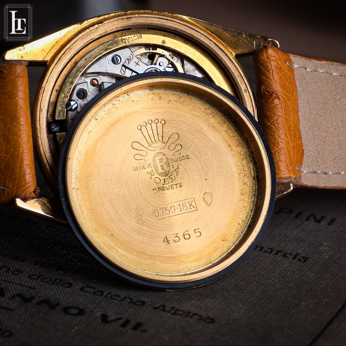 Rolex Precision Ref. 4365 nero oro rosa 18k