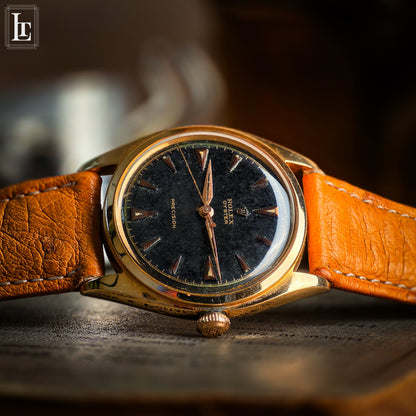 Rolex Precision Ref. 4365 nero oro rosa 18k