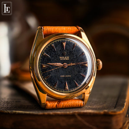 Rolex Precision Ref. 4365 nero oro rosa 18k