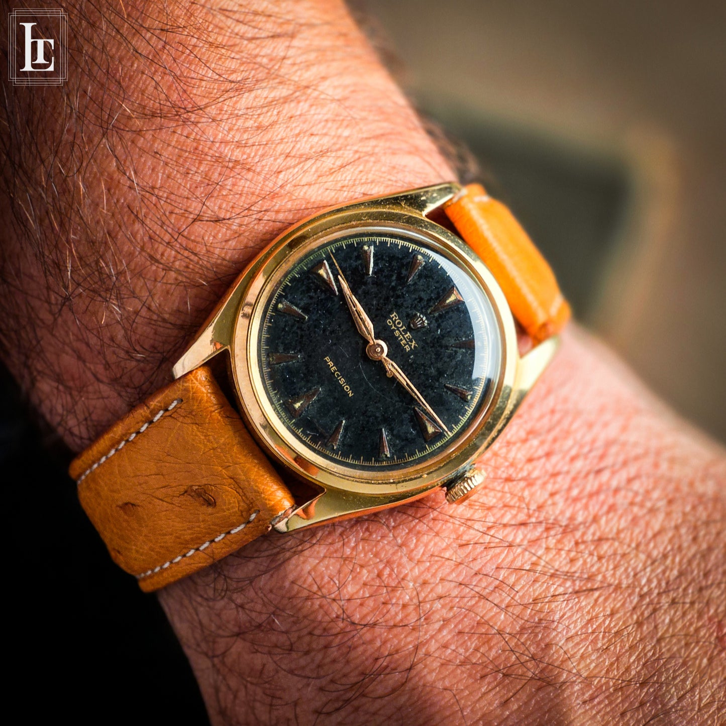 Rolex Precision Ref. 4365 nero oro rosa 18k