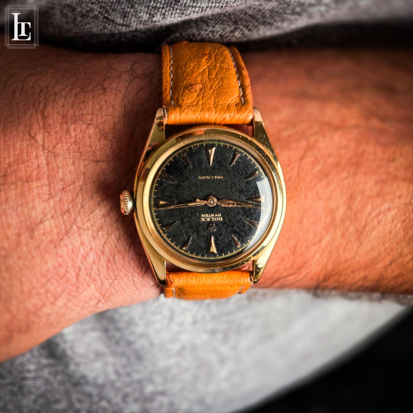 Rolex Precision Ref. 4365 nero oro rosa 18k