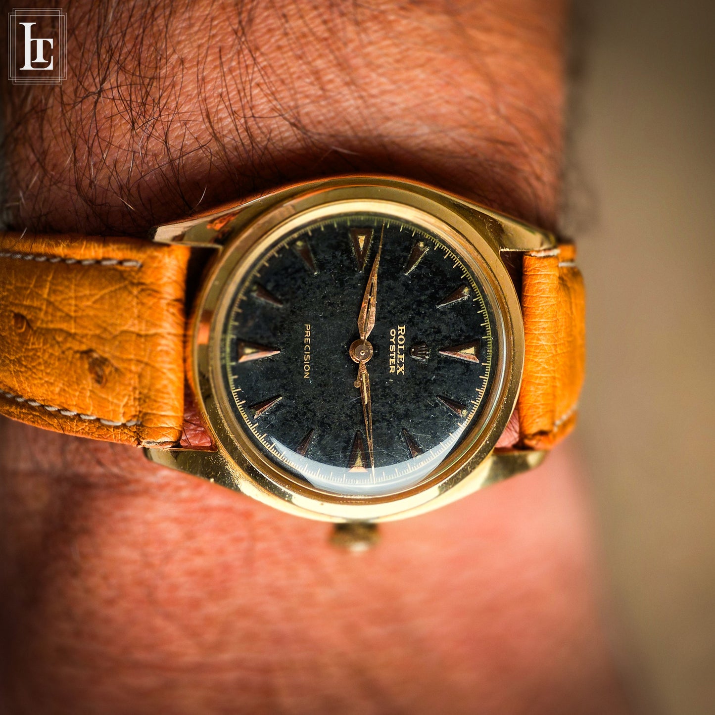 Rolex Precision Ref. 4365 nero oro rosa 18k