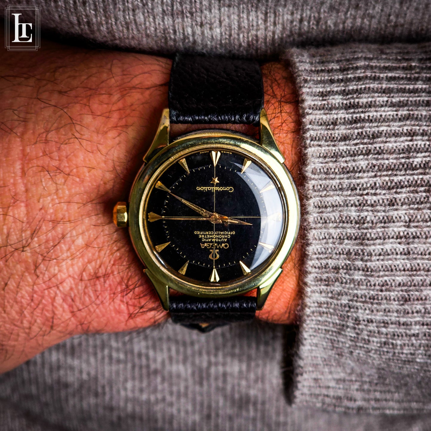 Omega Constellation nero gilt 