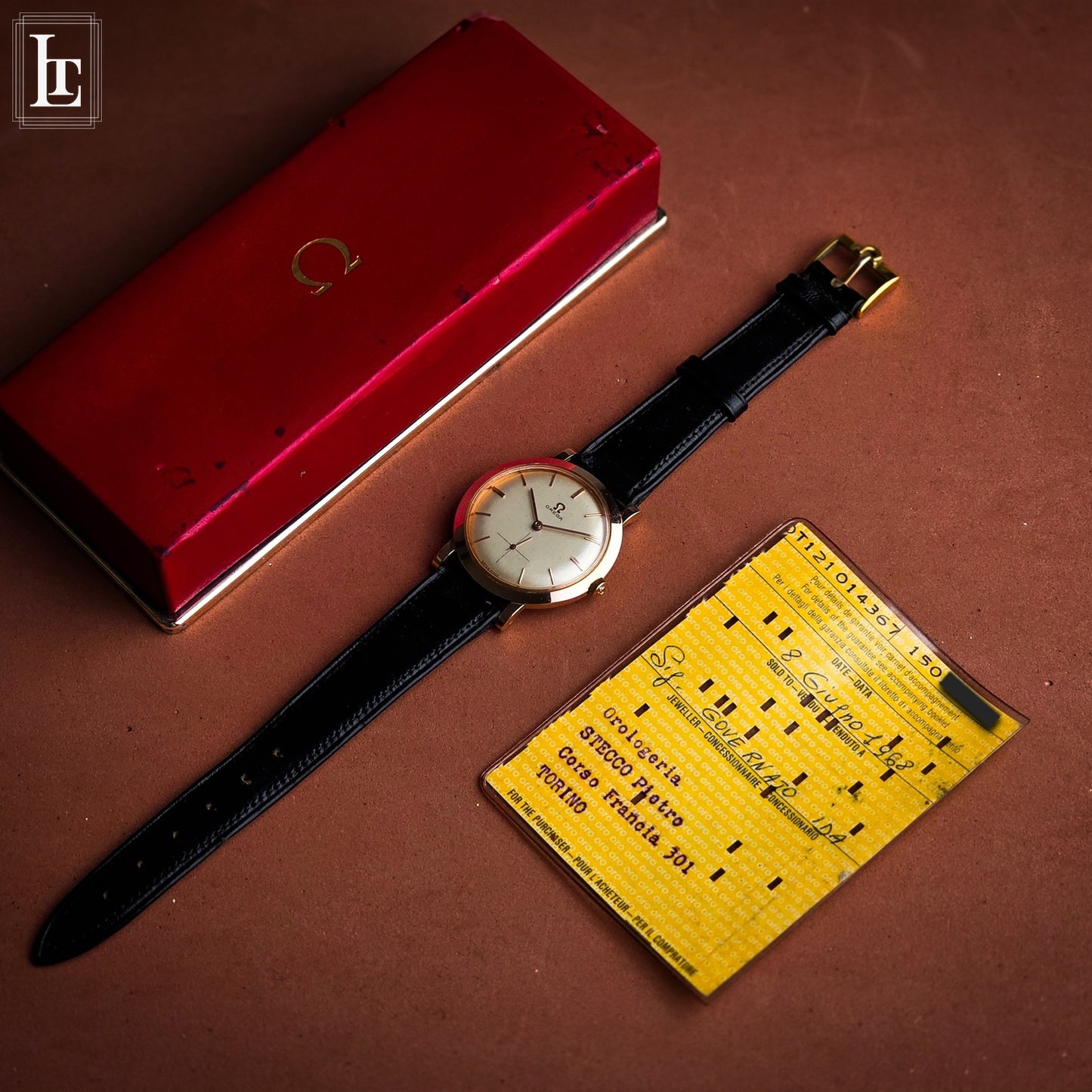 Omega classic rose gold b&p