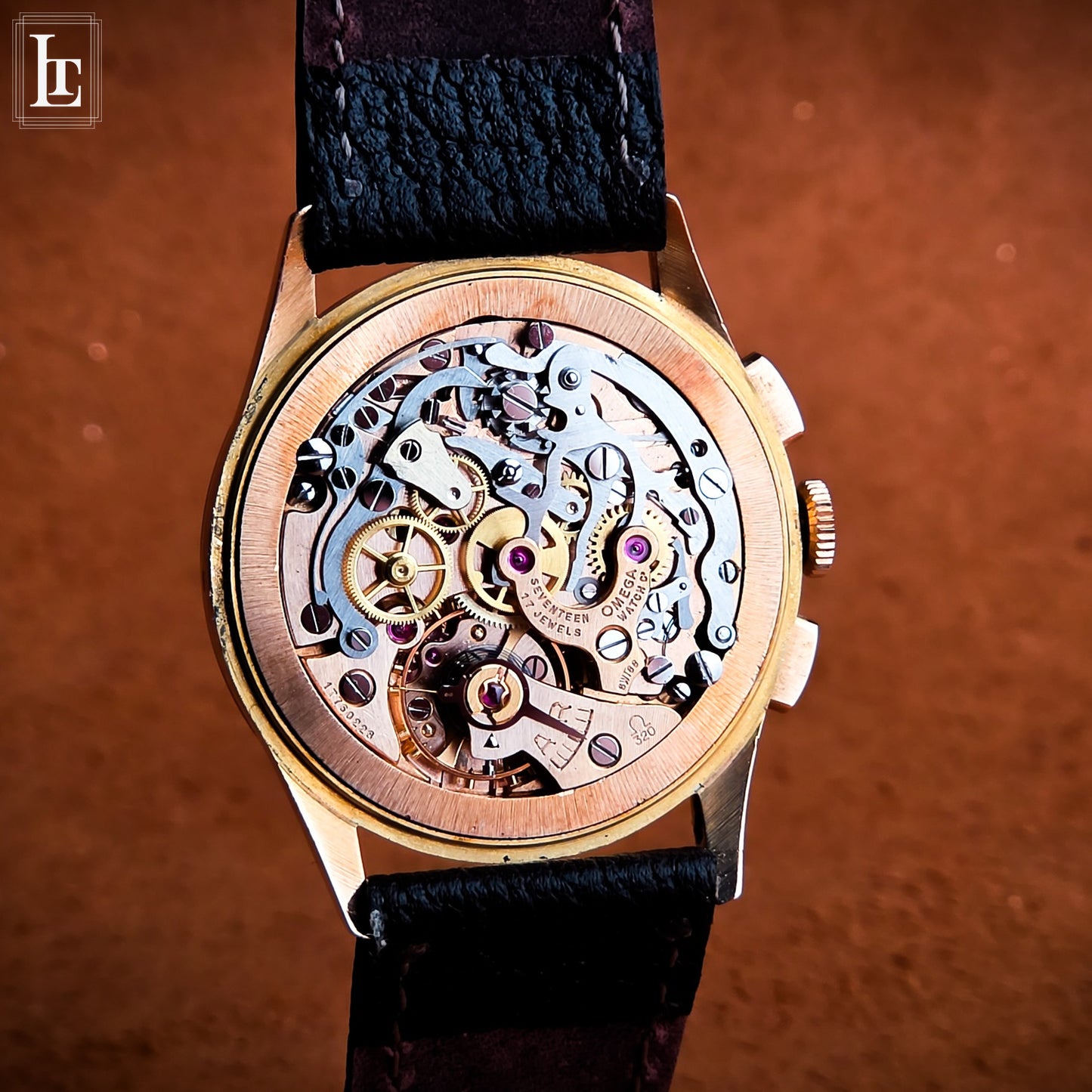 Omega 320 chronograph rose gold 18k