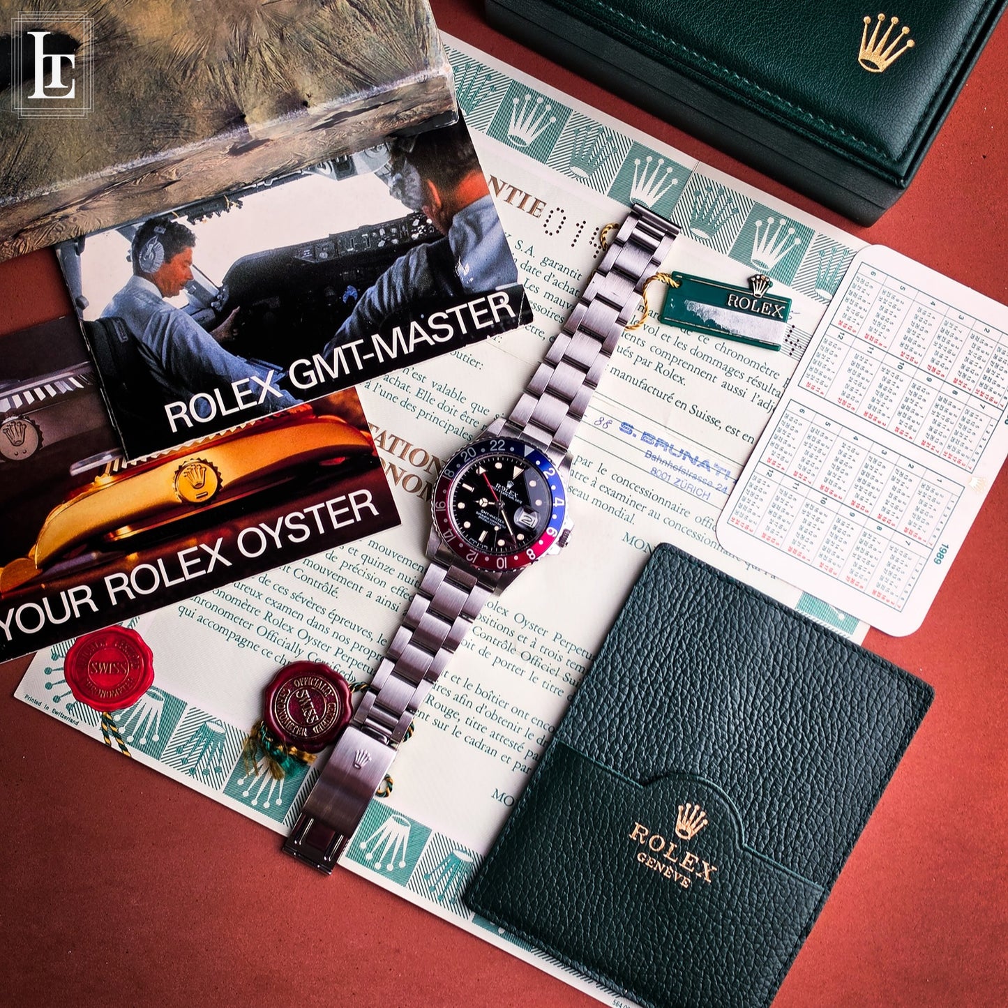 Rolex GMT Master 16750 Pepsi Full Set