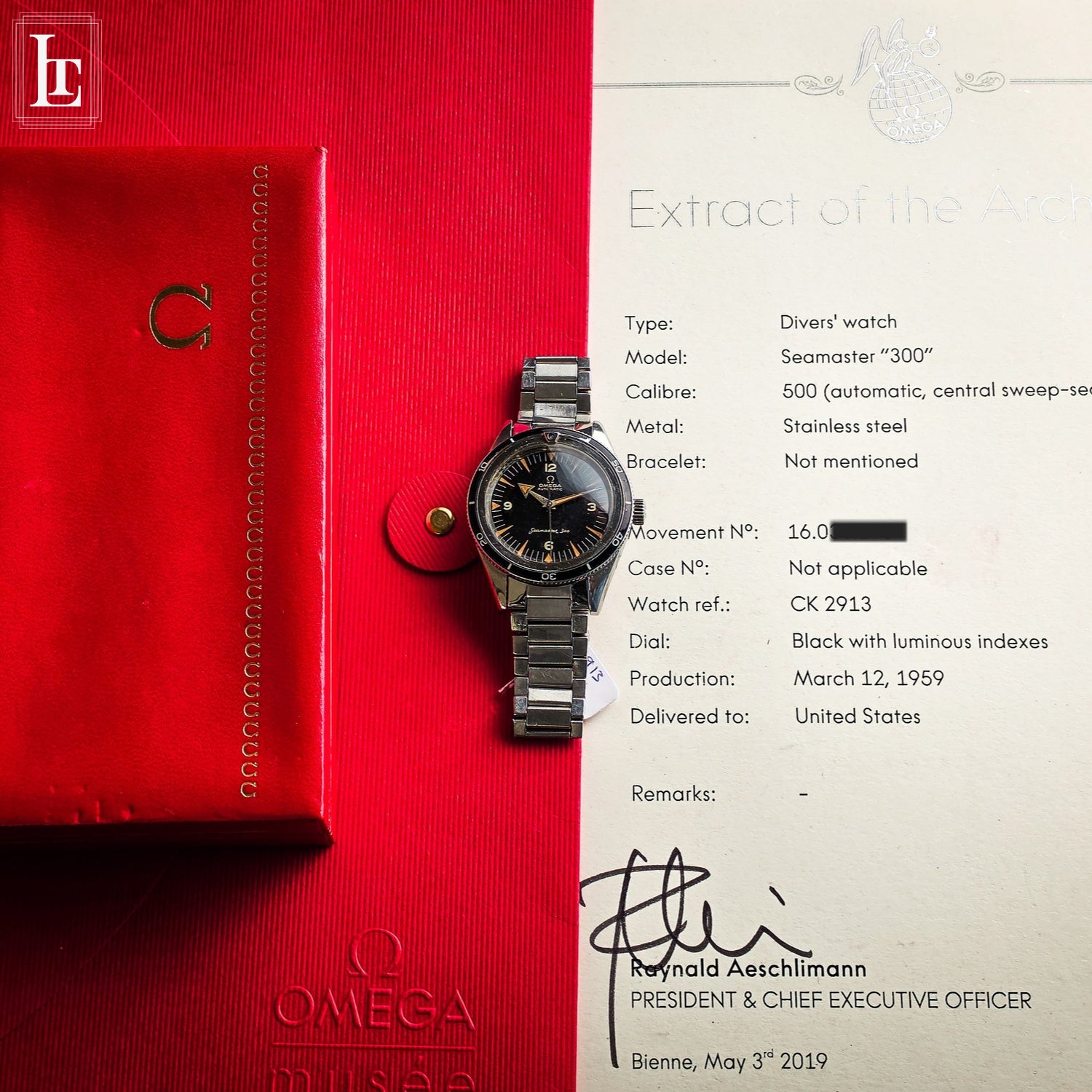 Omega Seamaster 300 Ref. 2913 Extract & box – Luxo Time Firenze