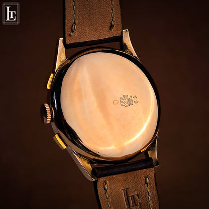 Chronographe Suisse cronografo salmone oro 