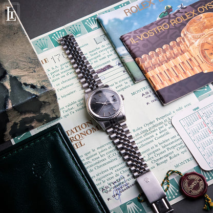 Rolex Datejust 16220 Grigio Full Set