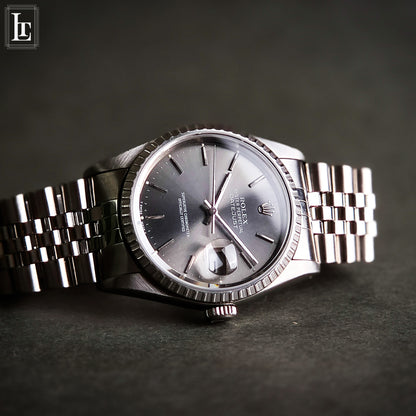 Rolex Datejust 16220 Grigio Full Set