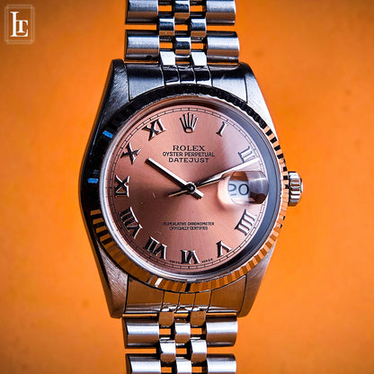 Rolex Datejust 16234 Full Set Salmone