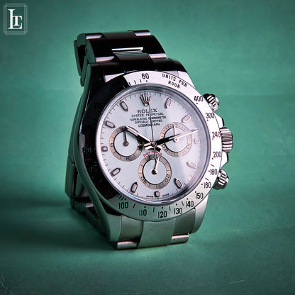 Rolex Daytona 116520 Bianco scatola e card