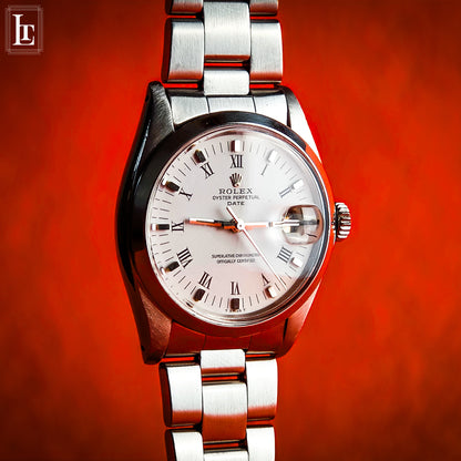 Rolex Date ref.1500 bianco roman