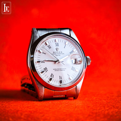 Rolex Date ref.1500 bianco roman