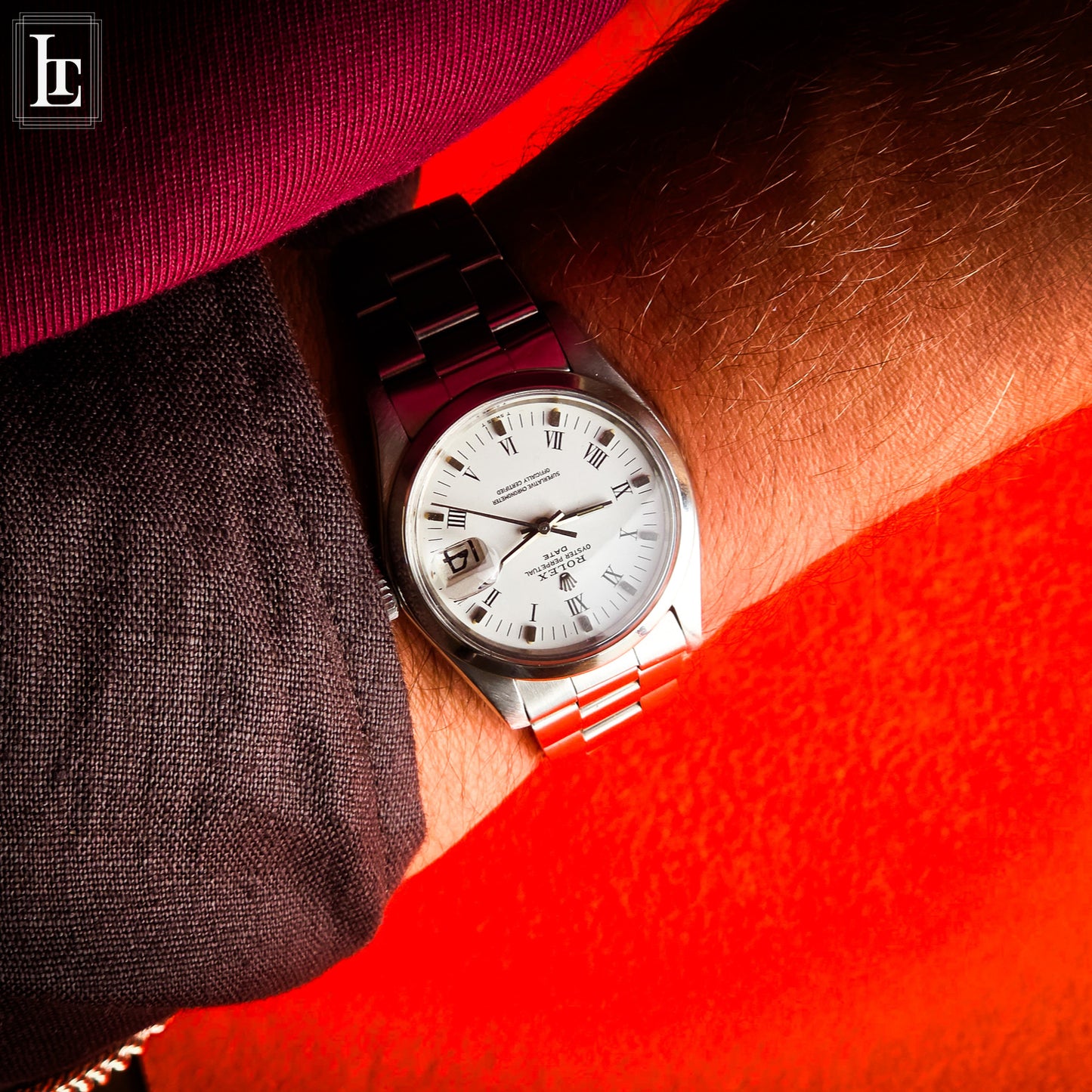 Rolex Date ref.1500 bianco roman