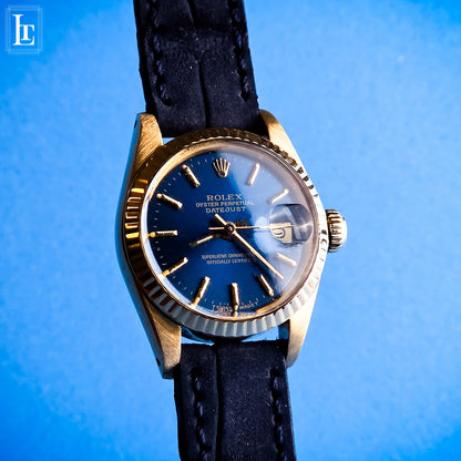 Rolex Datejust Lady gold blue