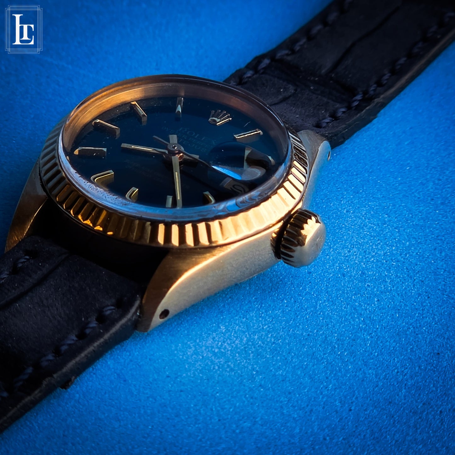 Rolex Datejust Lady gold blue