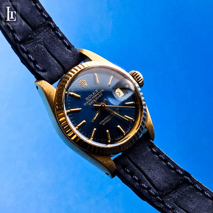 Rolex Datejust Lady gold blue