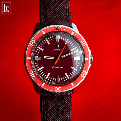 Omega Genève "Ancoretta" Ref. 135.042 Burgundy