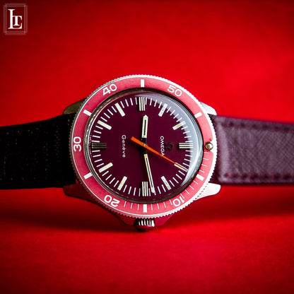 Omega Genève "Ancoretta" Ref. 135.042 Burgundy