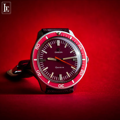 Omega Genève "Ancoretta" Ref. 135.042 Burgundy