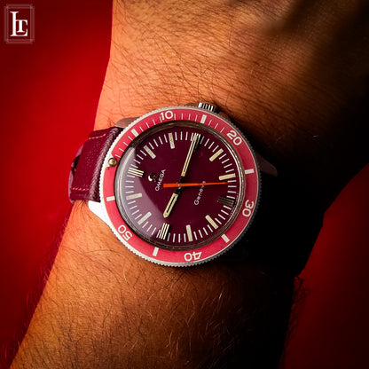 Omega Genève "Ancoretta" Ref. 135.042 Burgundy