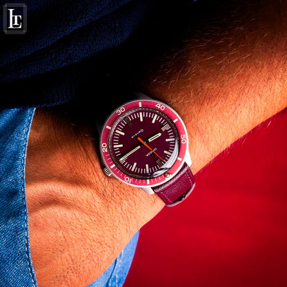 Omega Genève "Ancoretta" Ref. 135.042 Burgundy