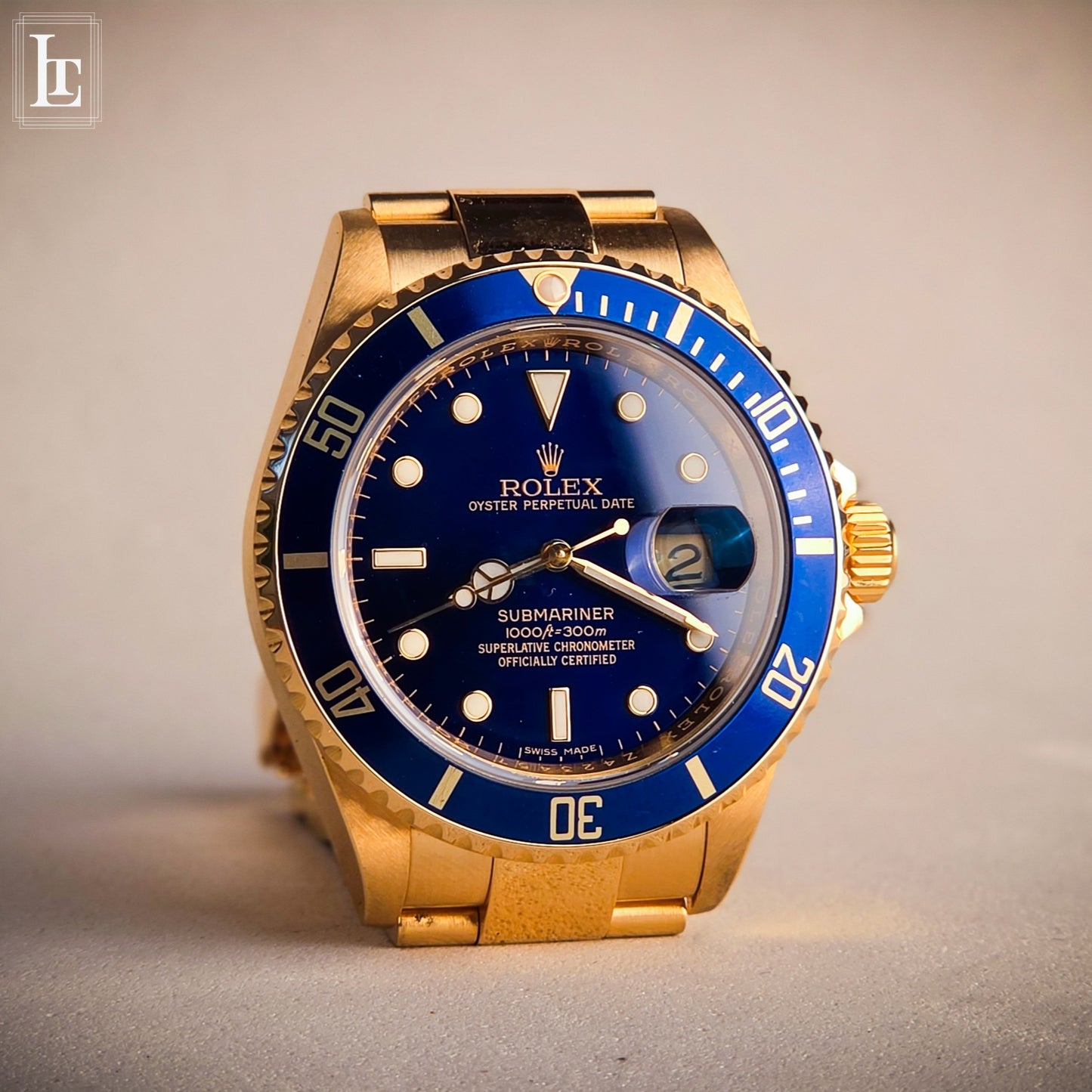 Rolex Full Gold Submariner 16618 Full Set