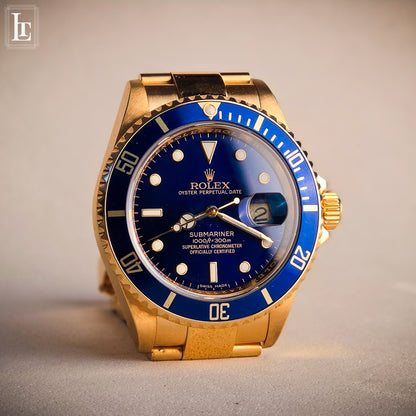 Rolex Full Gold Submariner 16618 Full Set