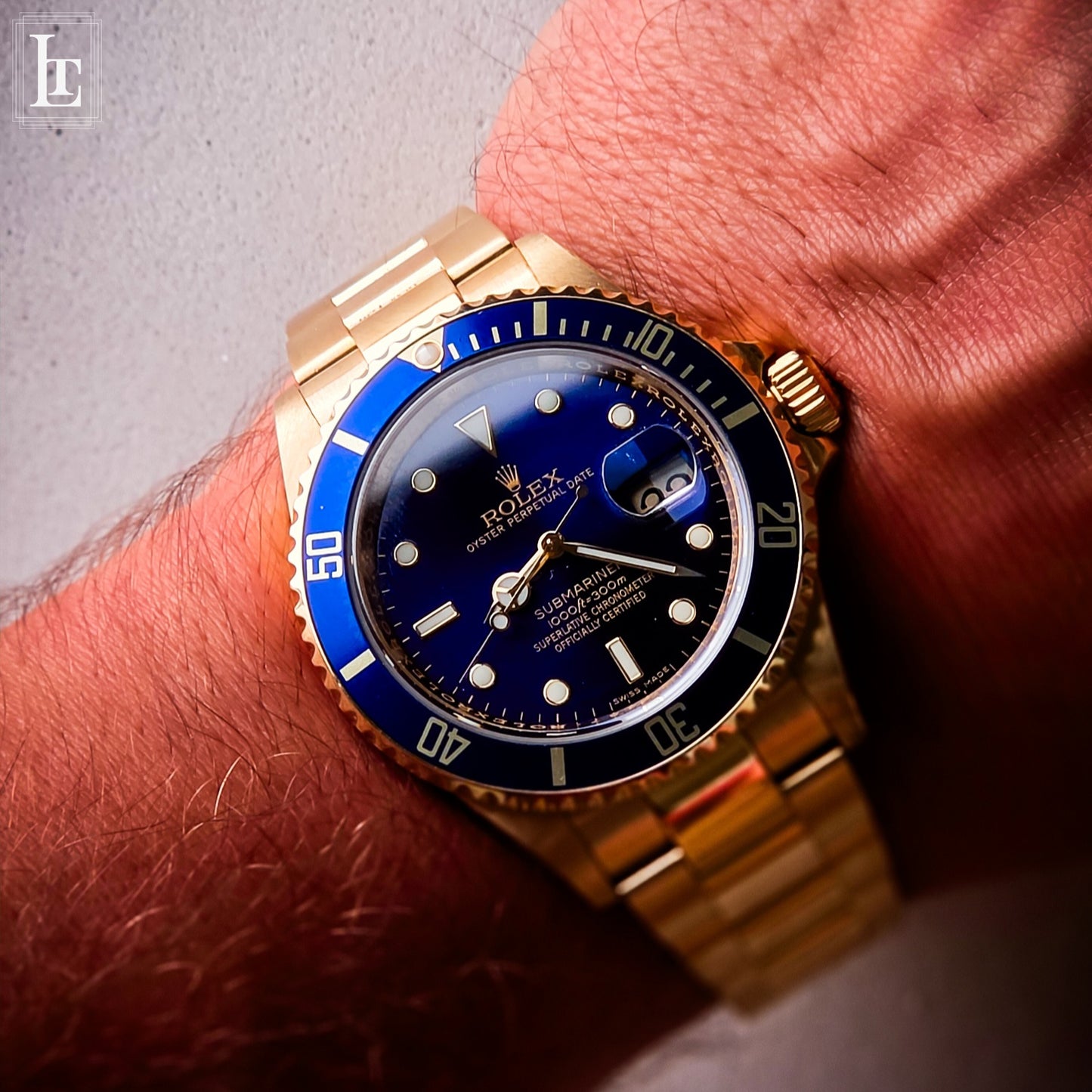 Rolex Full Gold Submariner 16618 Full Set
