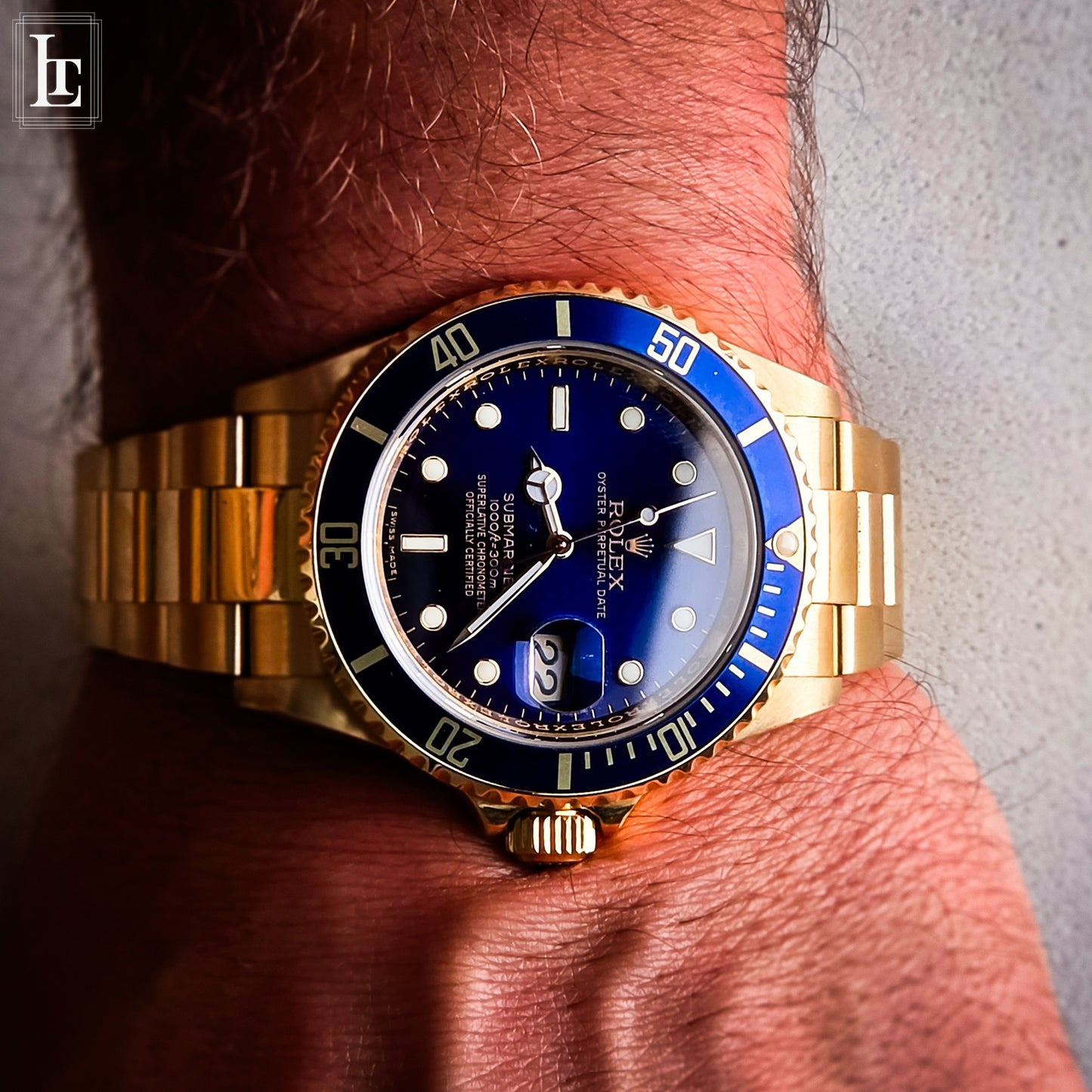 Rolex Full Gold Submariner 16618 Full Set