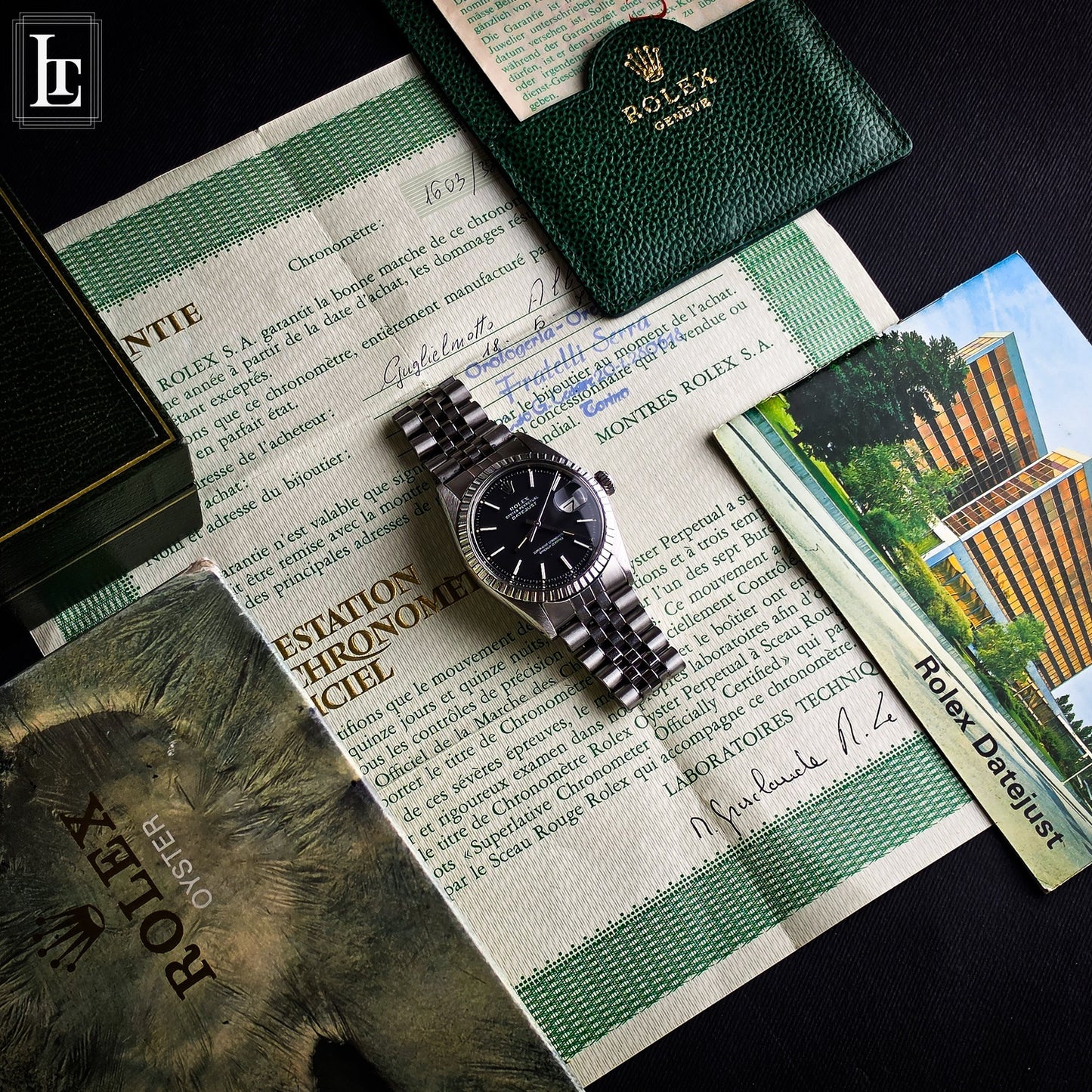 Rolex Datejust 1603 black Full Set