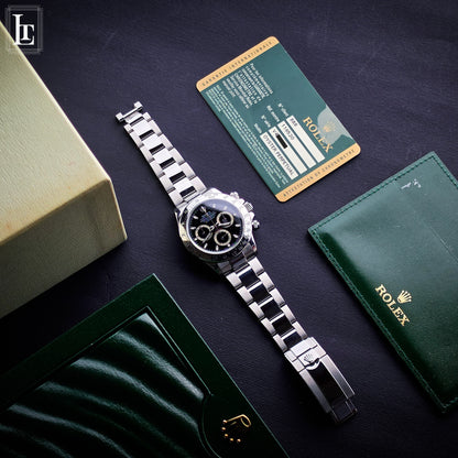 Rolex Daytona 116520 Black Card&Box