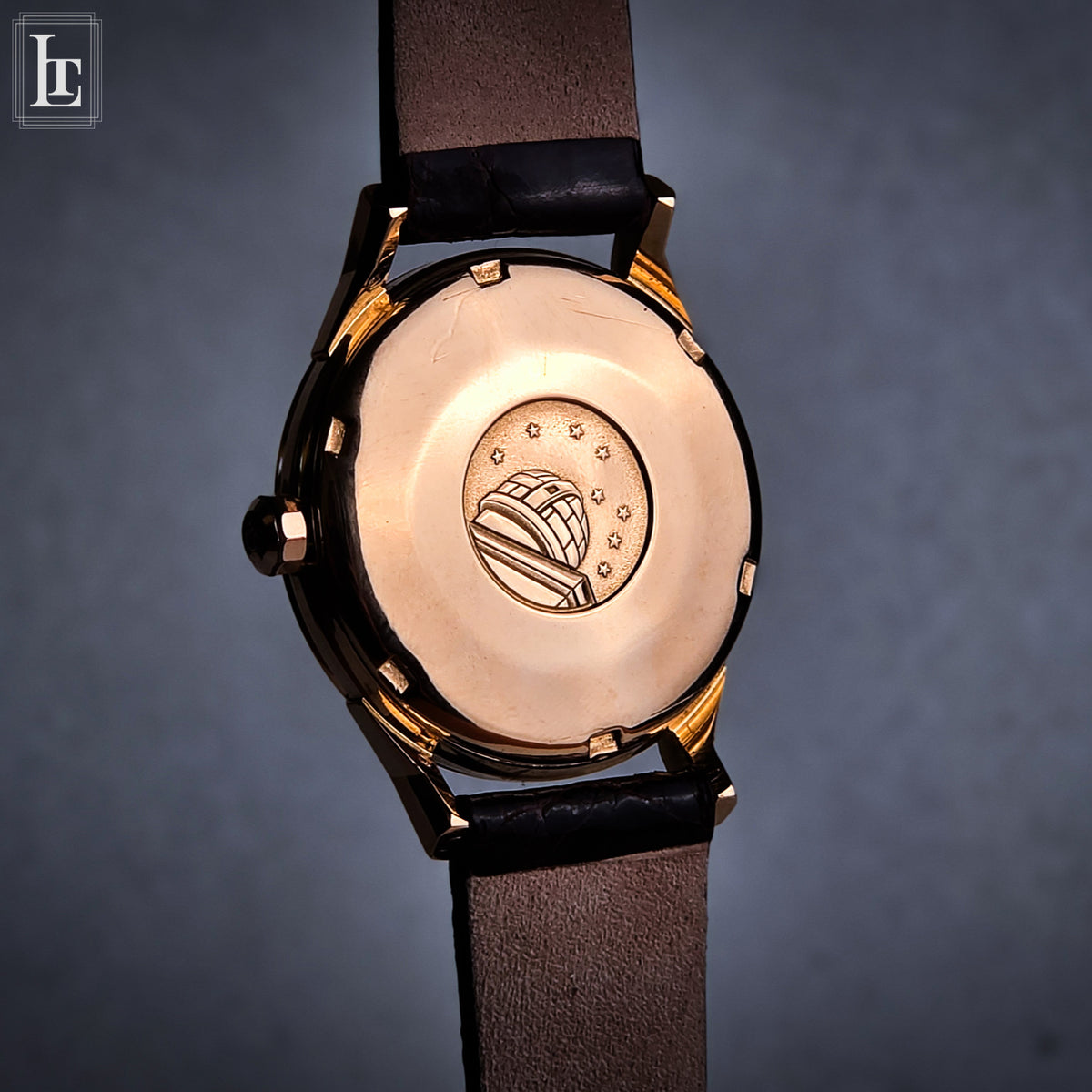 Omega Constellation Piepan 18k rose gold, ref. 168005/6, 1967, fondello