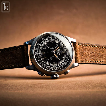 Cronografo Heuer galvanico argento Ref. 347