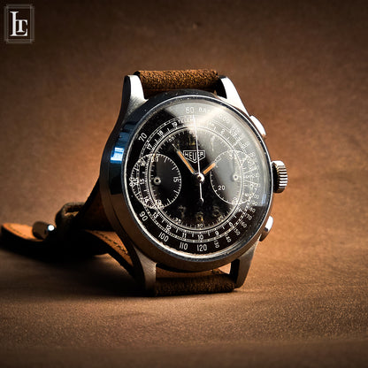 Cronografo Heuer galvanico argento Ref. 347