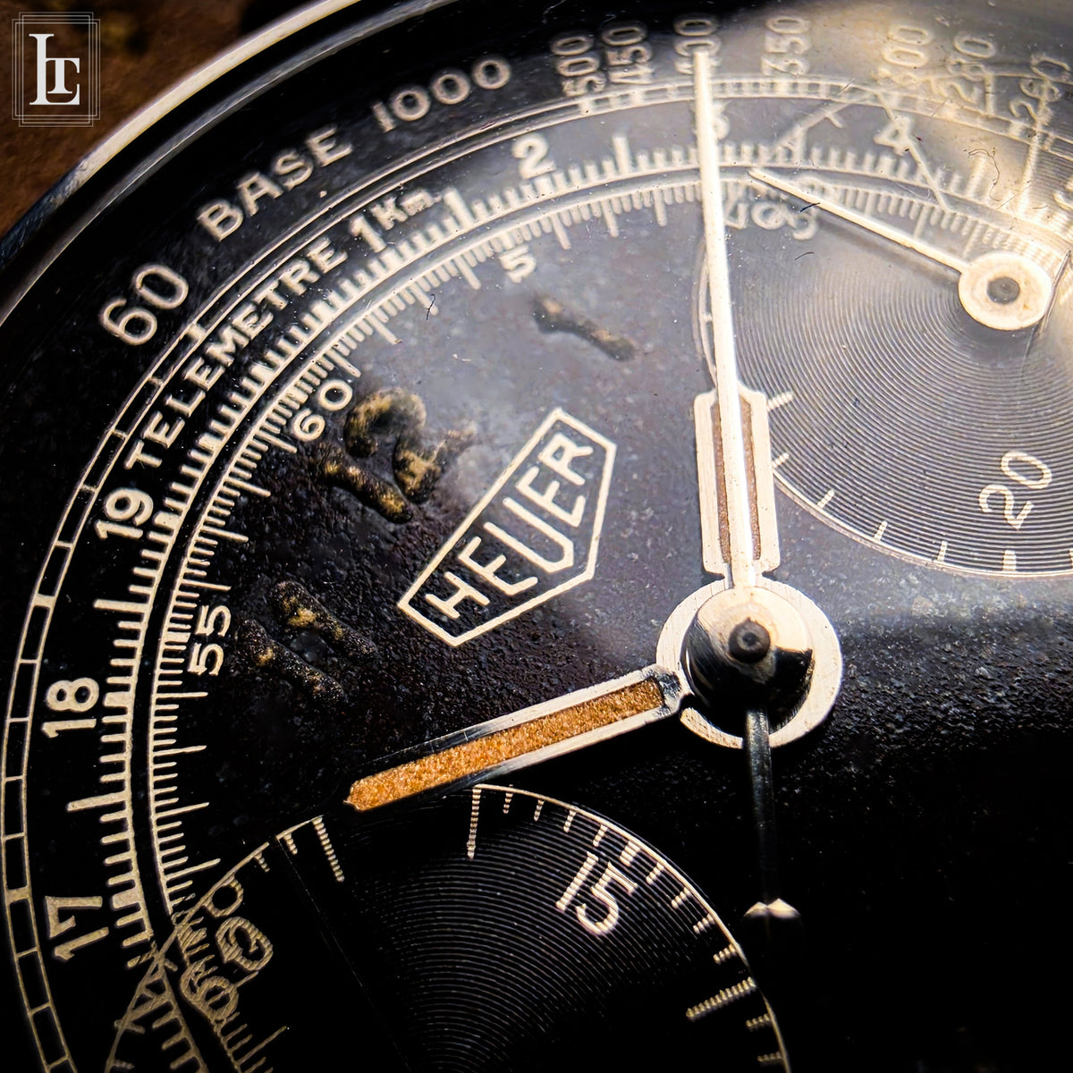 Cronografo Heuer galvanico argento Ref. 347